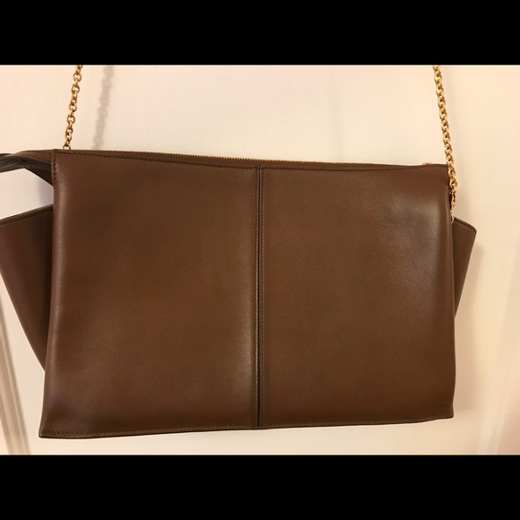 celine tri fold clutch on chain